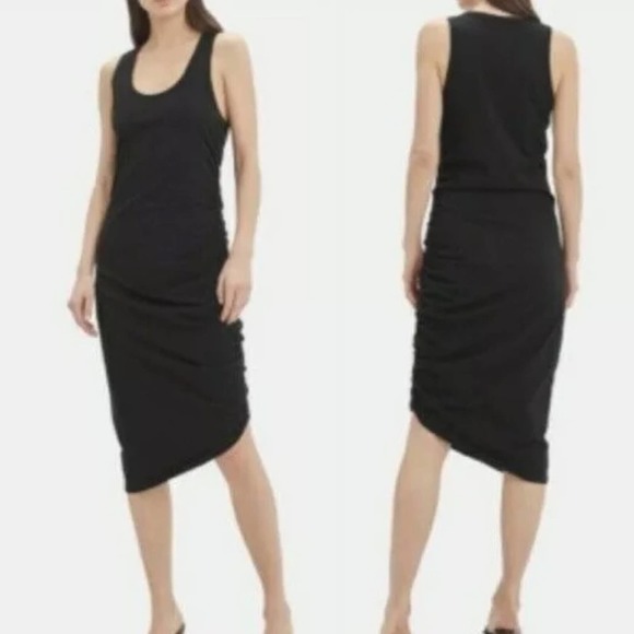 Veronica Beard Jeans Decker Ruched Midi Dress sz S - Picture 1 of 7